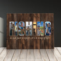 Personalized Fishing Canvas Print Gift For Husband, Dad, Or Boyfriend, Fisherman Photo Collage Canvas Fishing Dad Gift Is Not Just A Sport, It's A Way Of Life