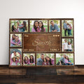 Personalized Photo Collage Canvas Print Gift For Couple Customized Canvas Wall Art Gifts For Family