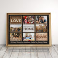 Personalized Canvas Print Photo Gift For Family Photo Collage Gift For Mom Or Dad Wall Art