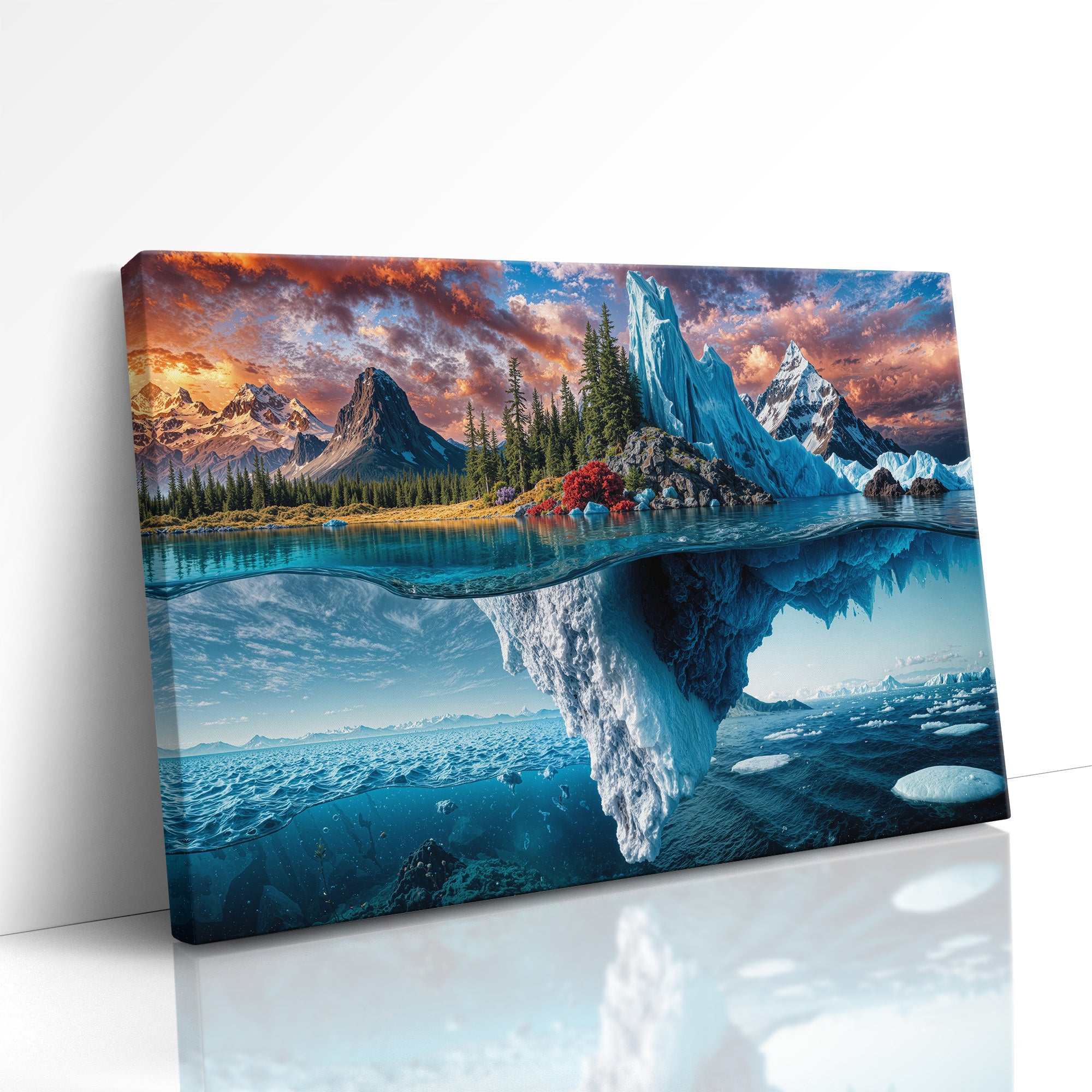 Twilight's Edge Over the Frozen Veil