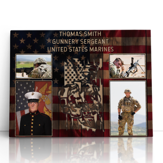 Personalized Military Photo Collage