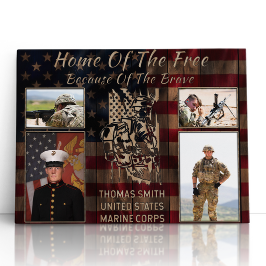 Home Of The Free Military Photo Collage