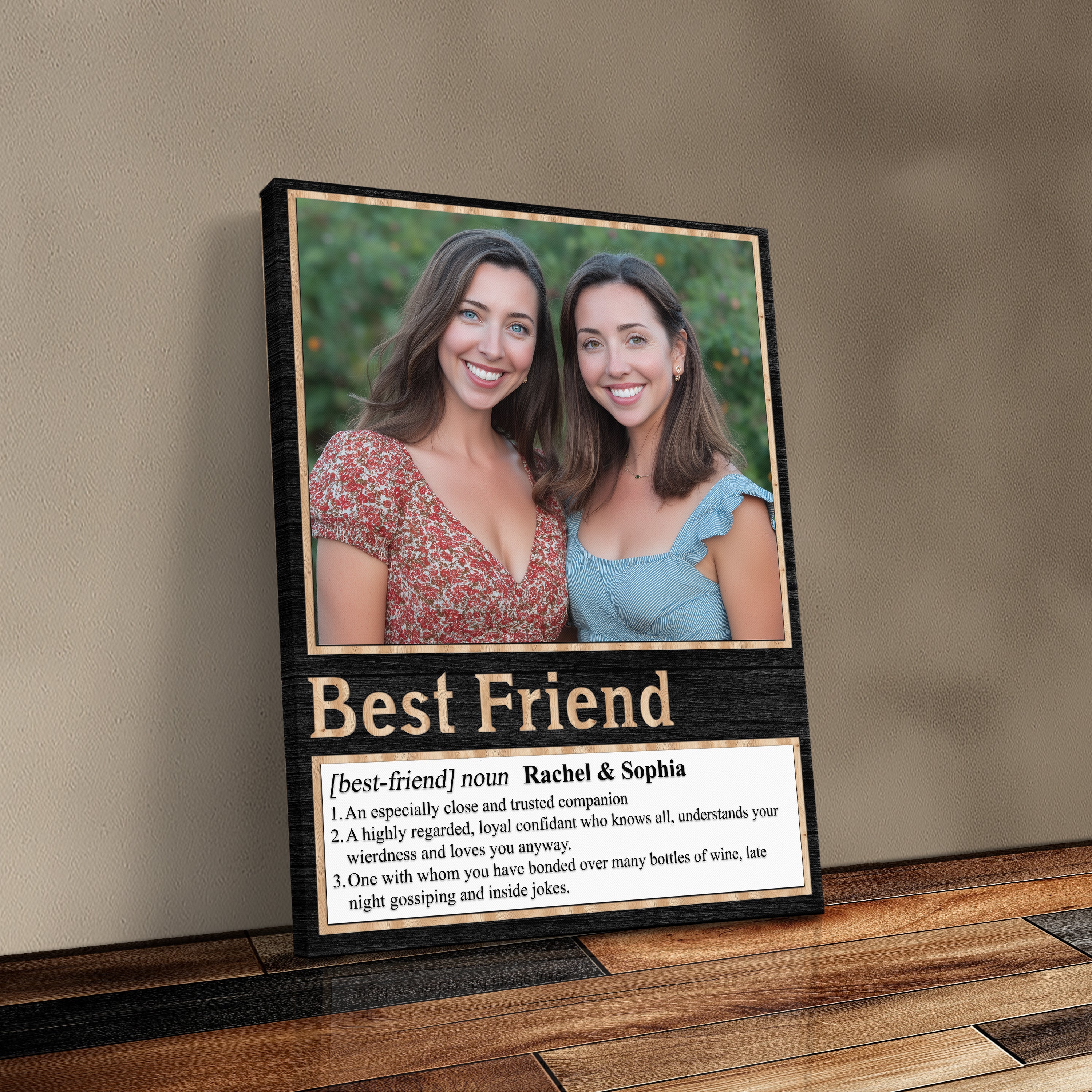 Personalized Gift For Best Friend Definition Canvas Print Custom Photo Gift For Friend