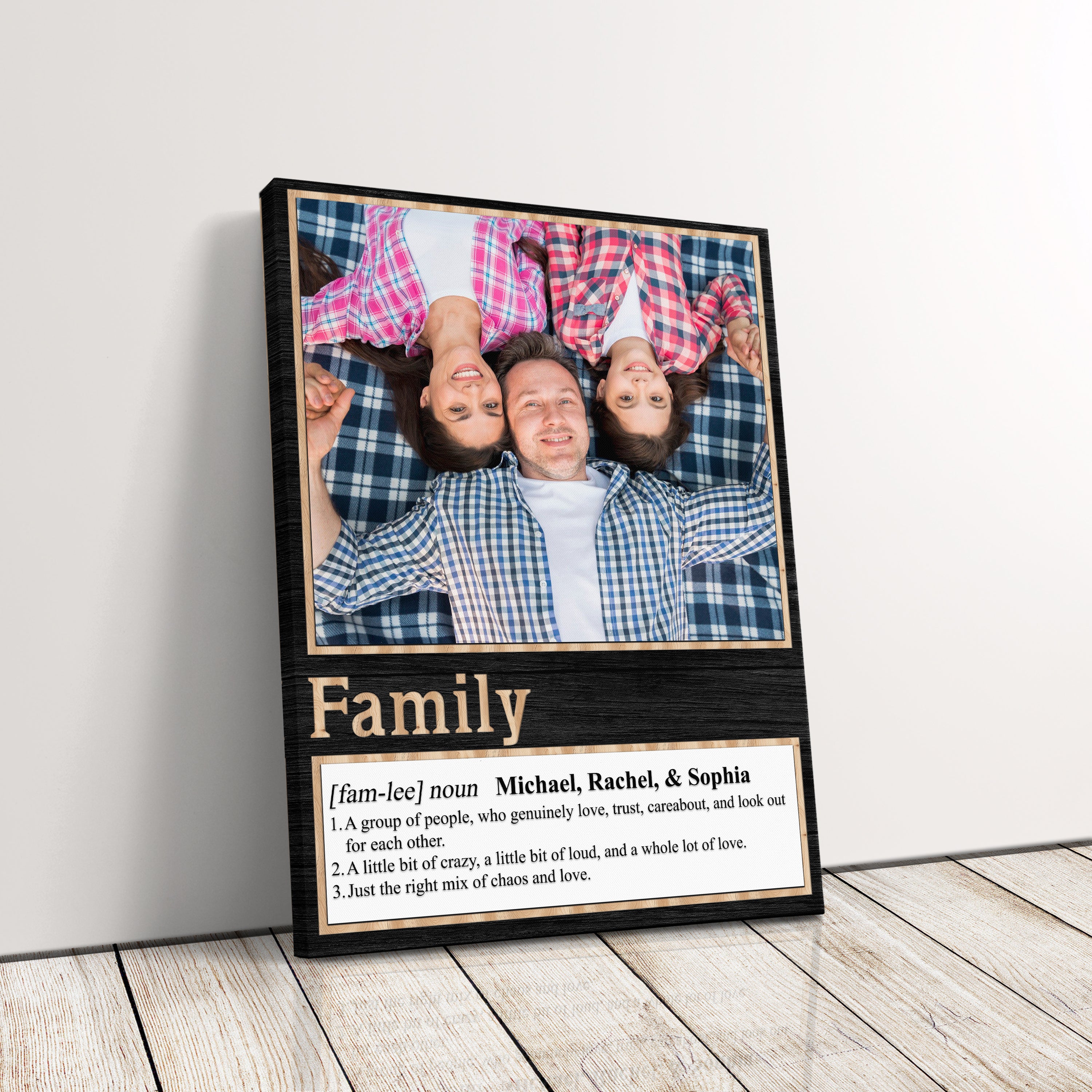 Personalized Family Picture Frame Definition Canvas Print Custom Family Photo Gift Idea For Mom Or Dad