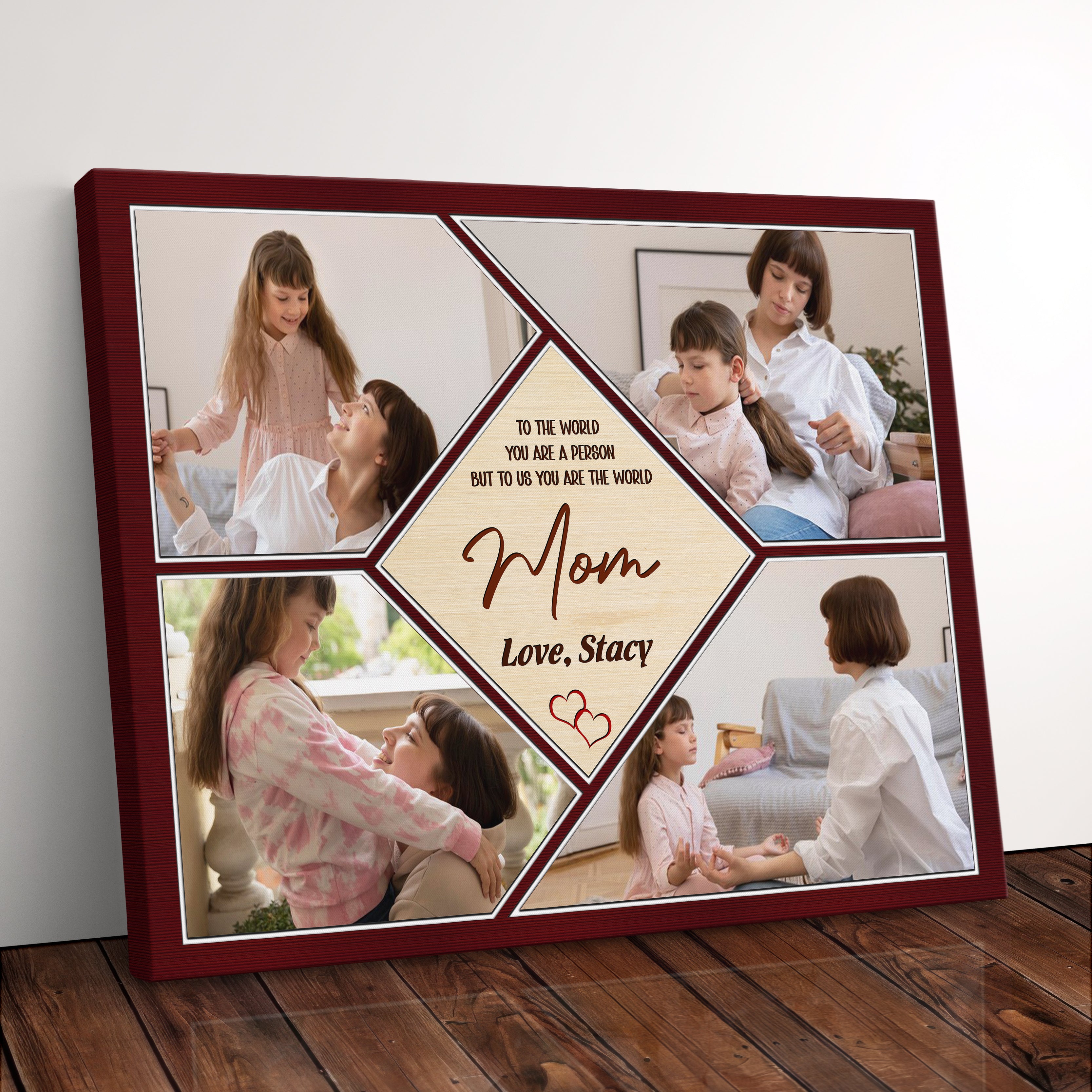 Personalized Photo Gift For Family Photo Collage Canvas Print Gift For Mom Family Photo Album Gift For Parents
