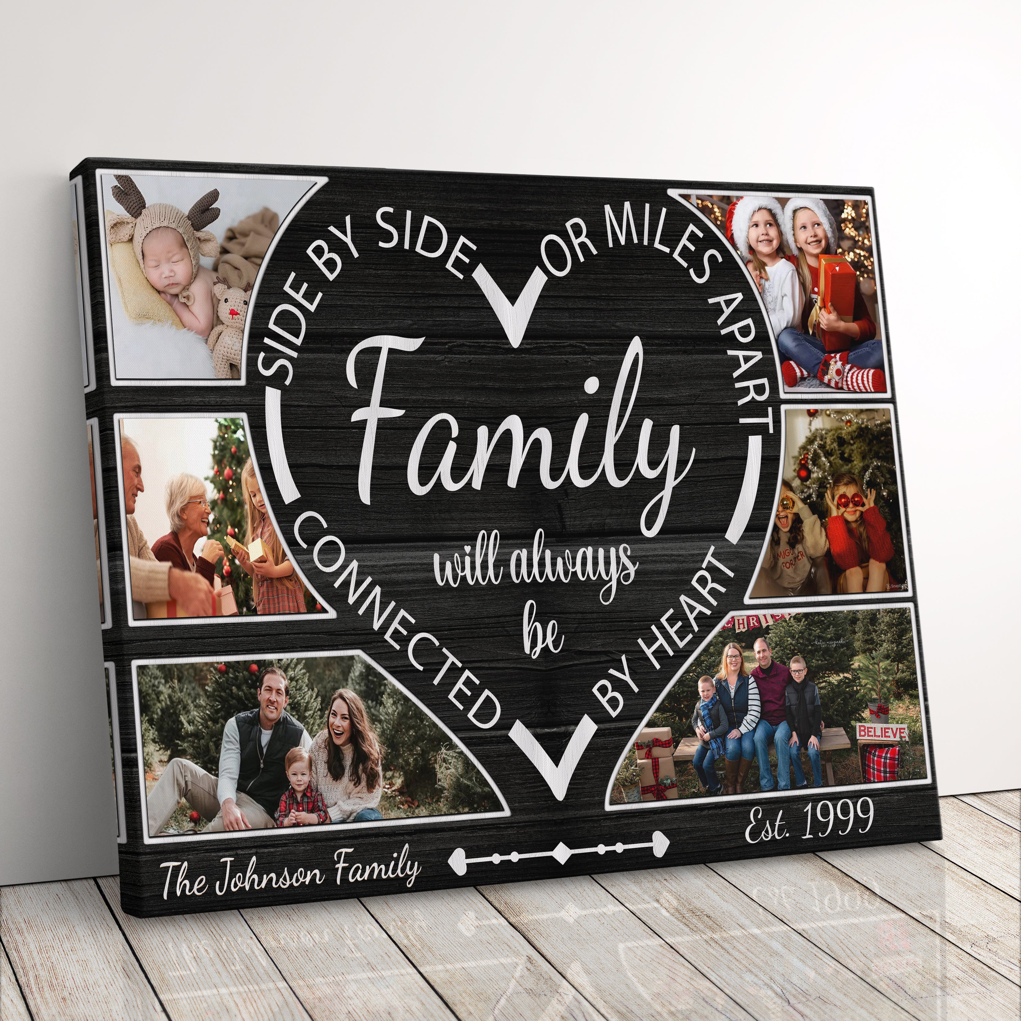 Personalized Family Photo Collage Canvas Print Gifts For Parents From Daughter Or Son
