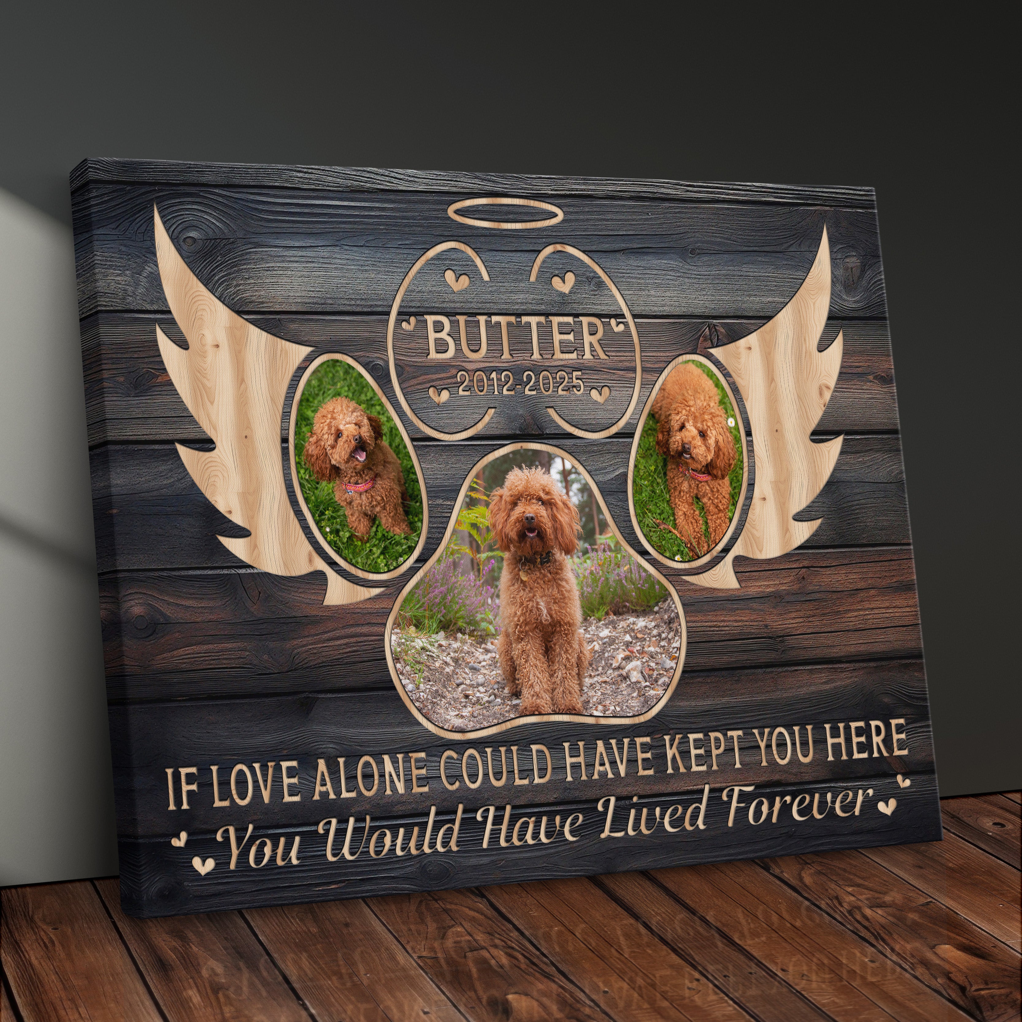 Personalized Memorial Canvas Print For Cat Or Dog Loss Gift, Sympathy Gift For Dog Or Cat Mom, Pet Remembrance Gift