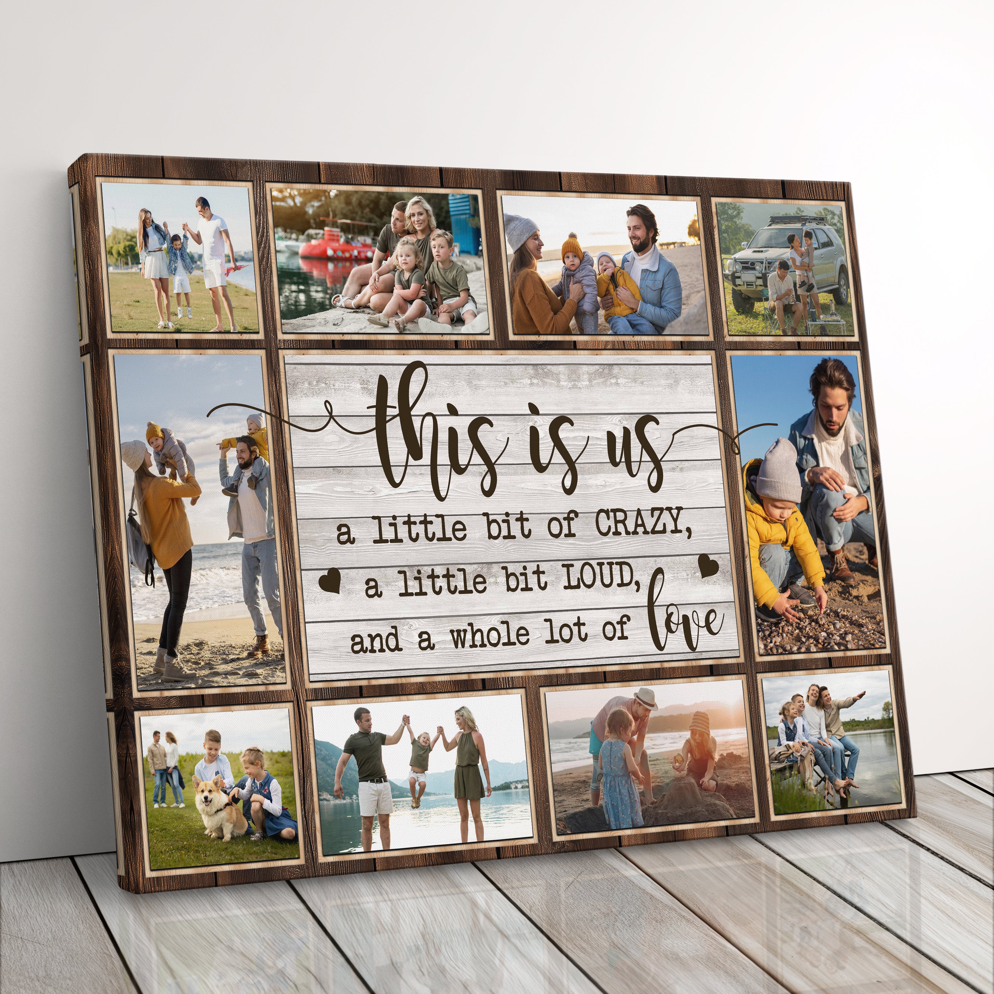 Personalized Canvas Print Photo Gift For Family Photo Collage Gift For Mom Or Dad This Is Us Photo Collage Canvas