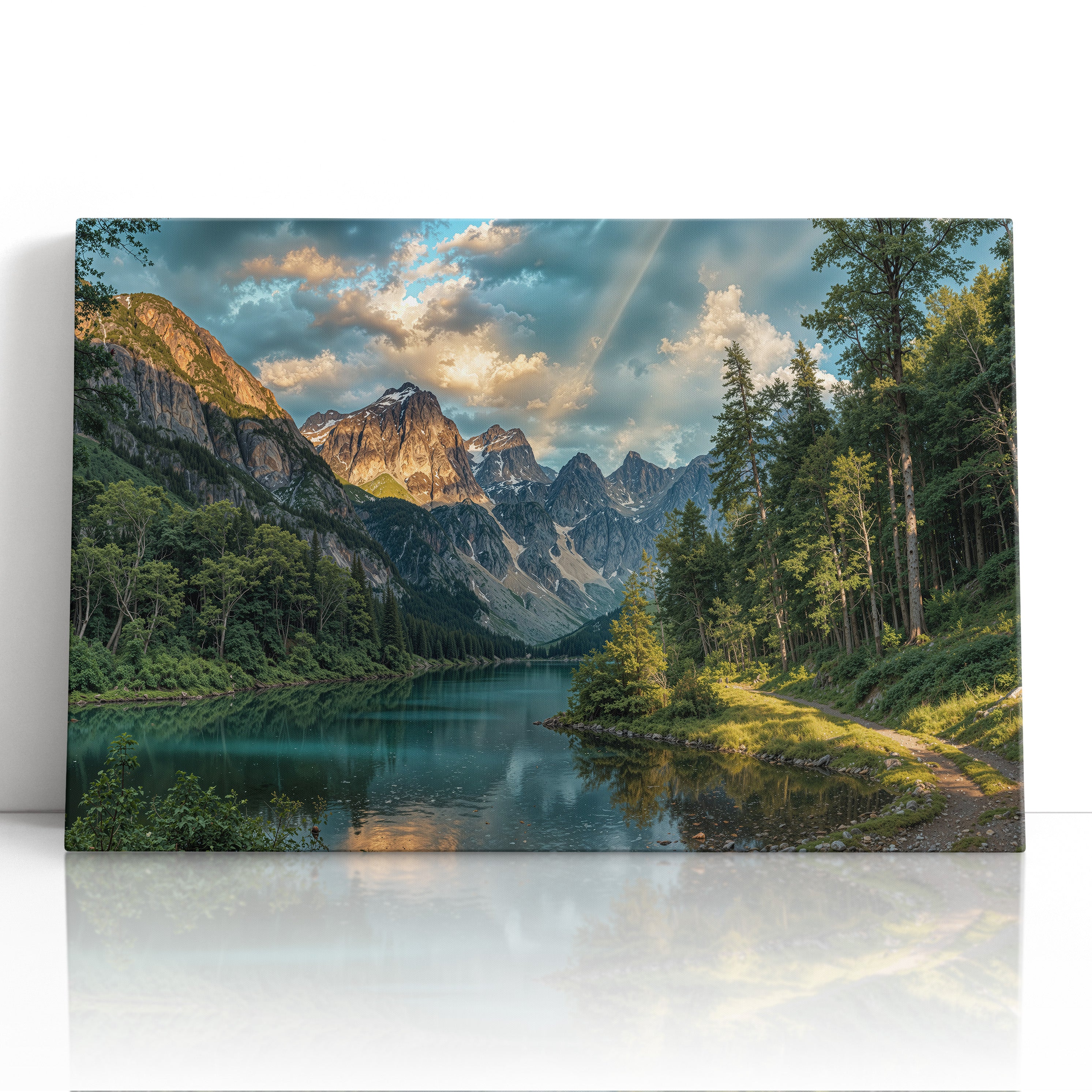 Alpenglow Reflections and Forest Trails