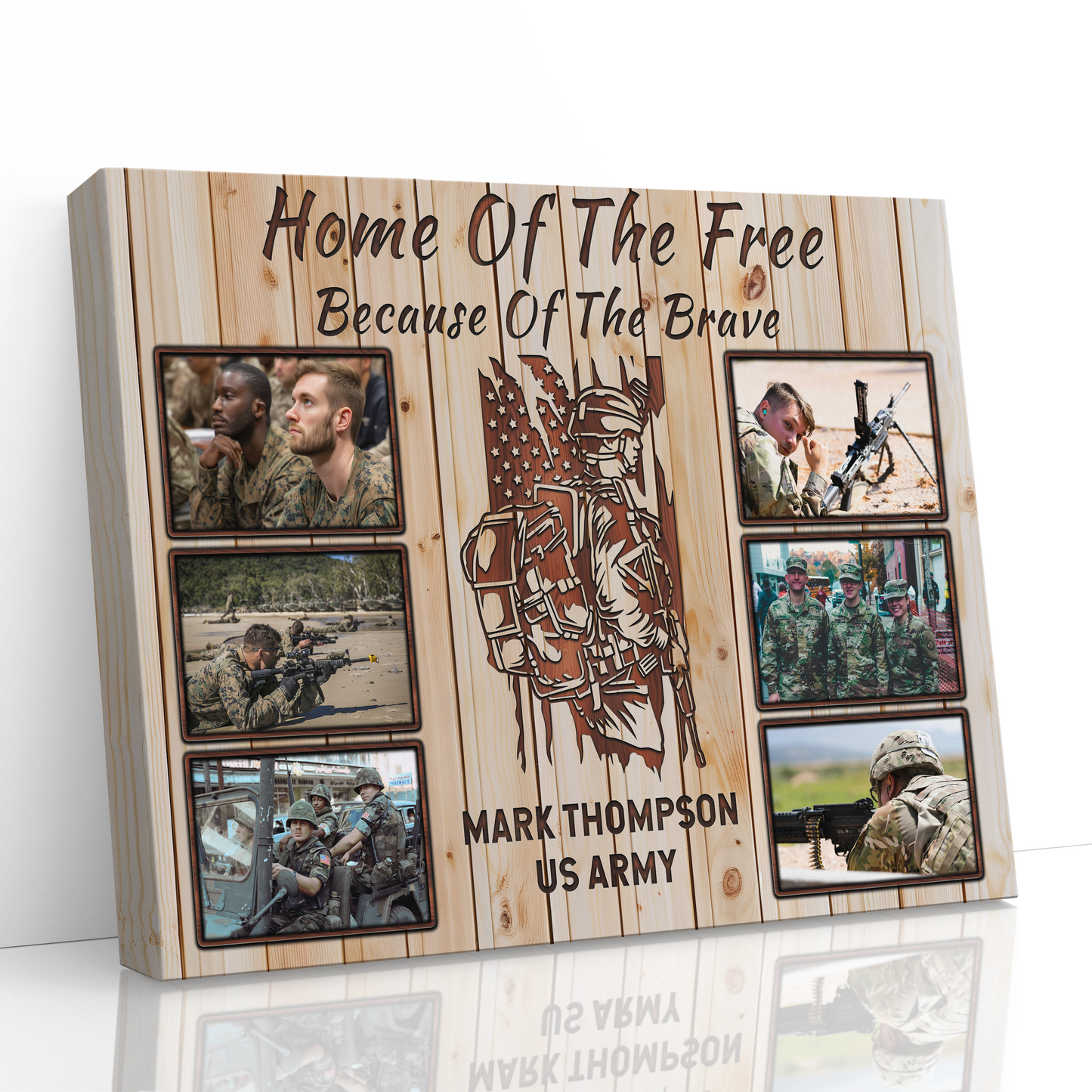 Home Of The Free Military Photo Collage