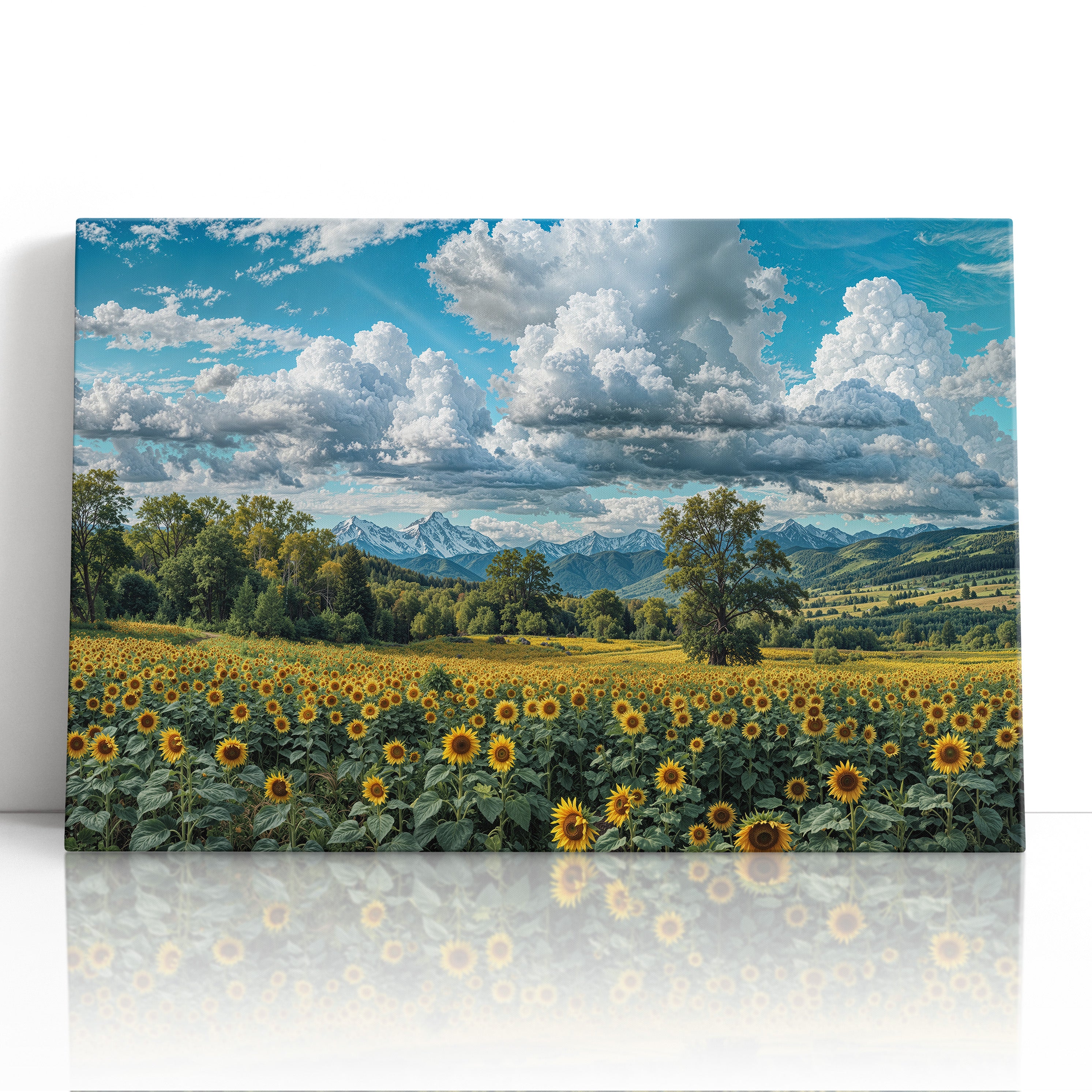 Sunflowers and Storm Clouds