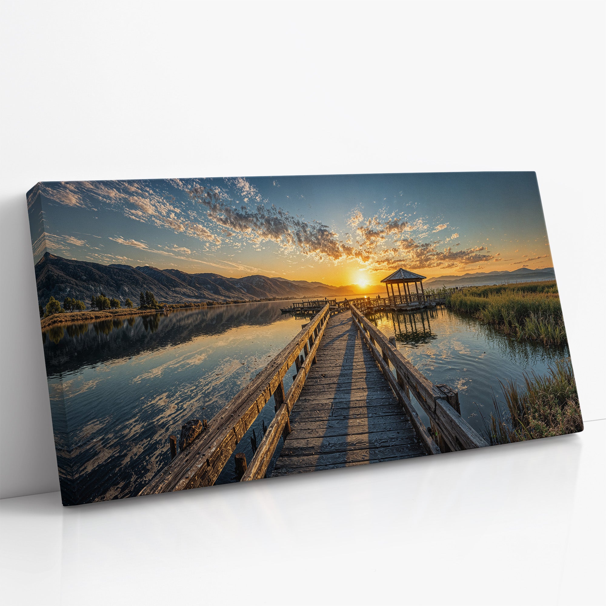 The Pier Beneath a Waking Sky