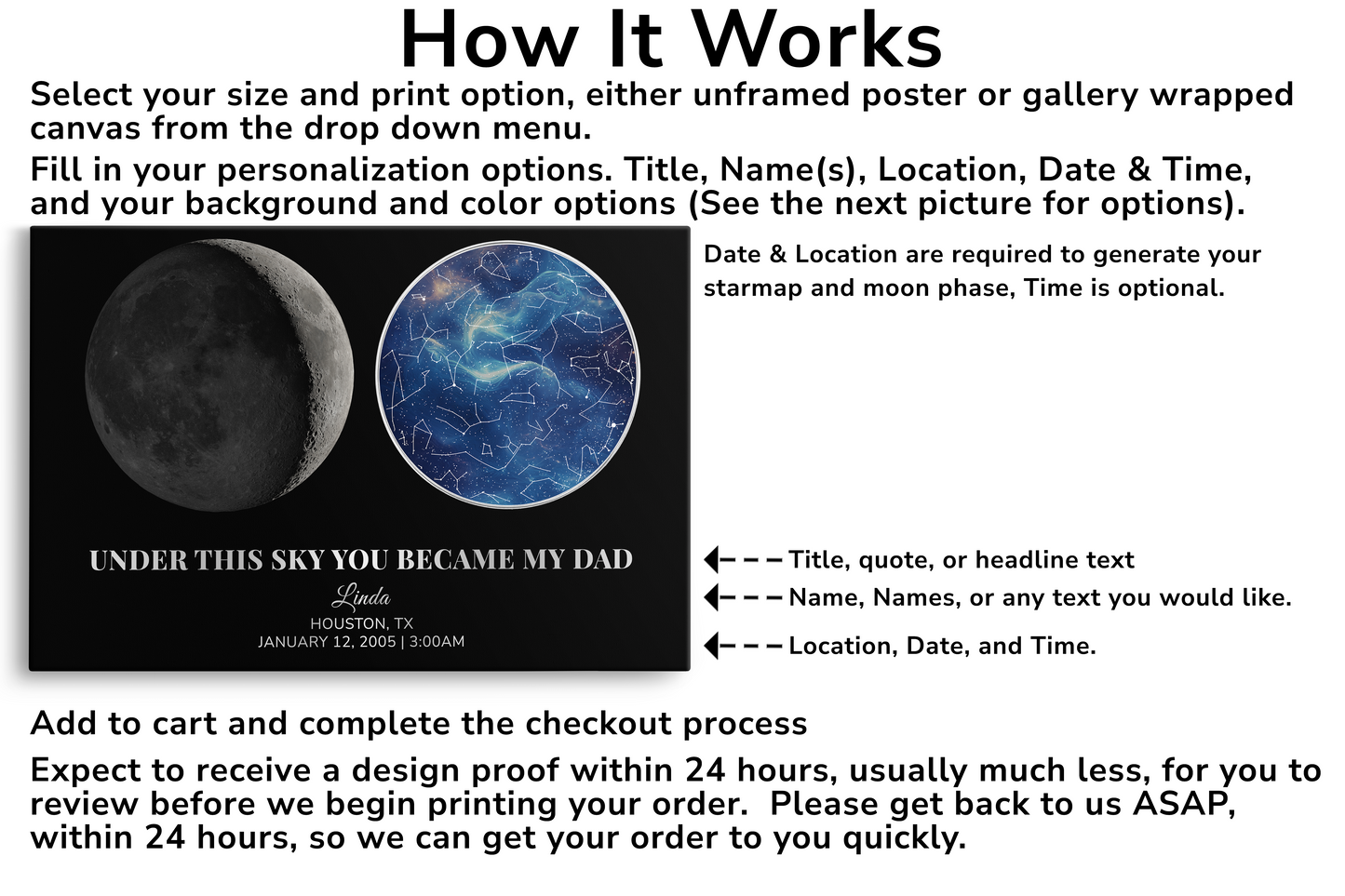 The Moon & Stars Personalized Gift For Dad