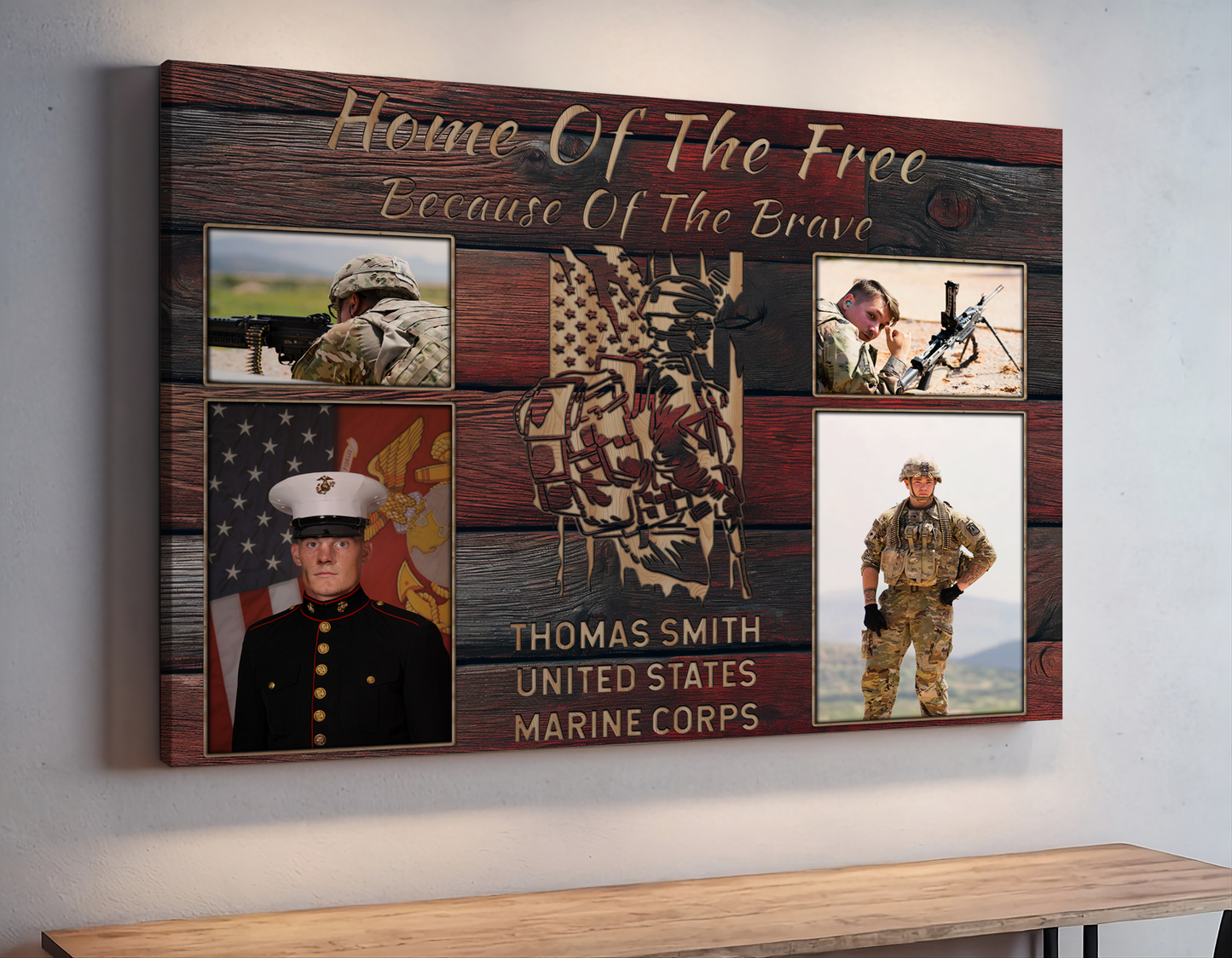 Home Of The Free Military Photo Collage
