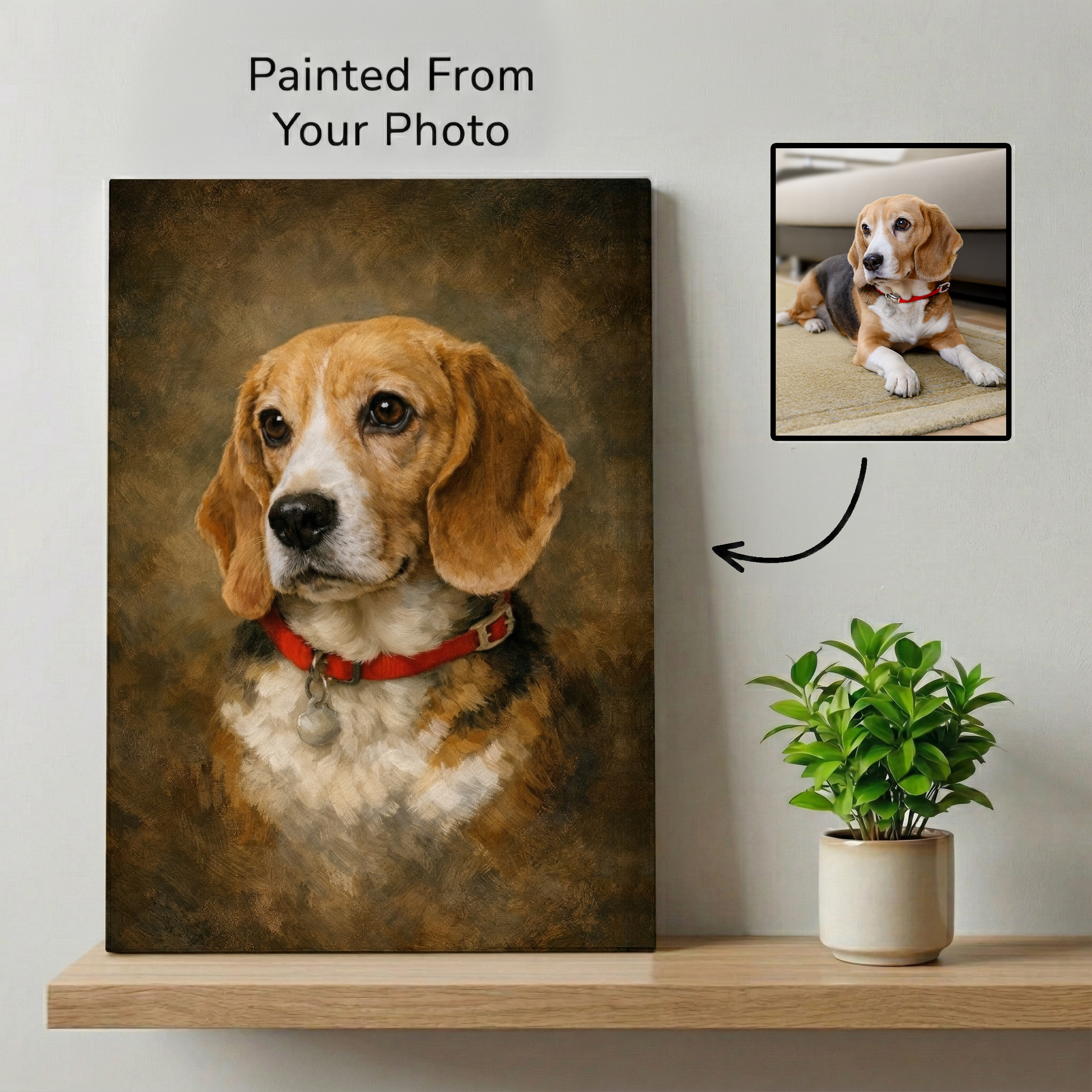 Custom Pet Portrait Oil Painting From Photo