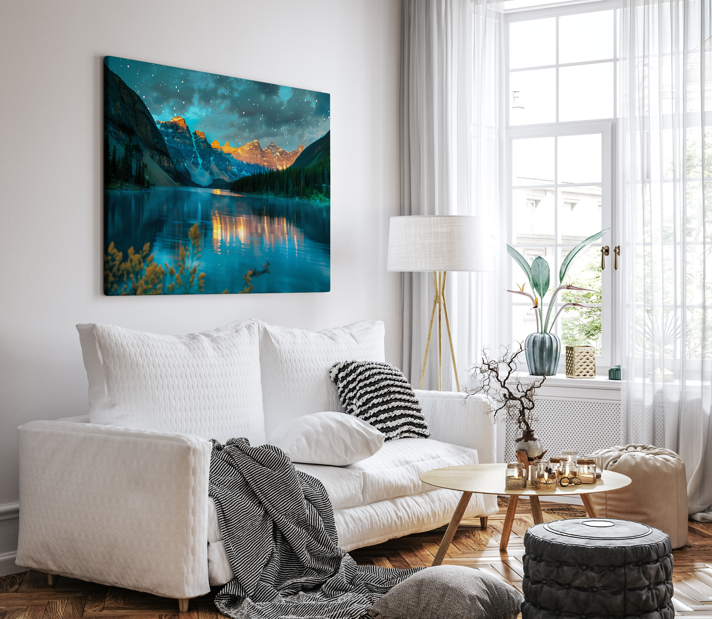 Celestial Peaks – Starry Mountain Lake