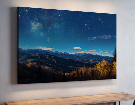 Starlight Over Autumn Aspen Peaks