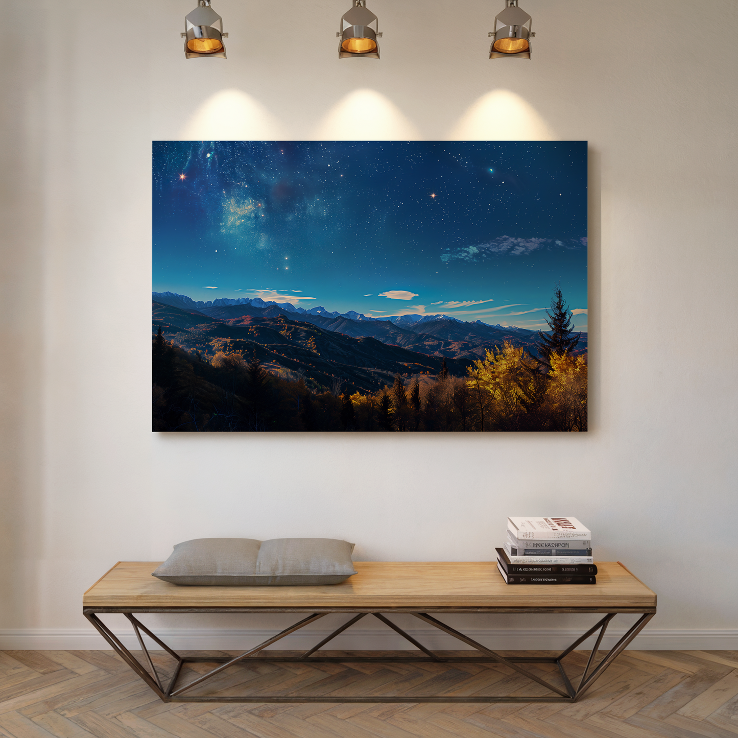 Starlight Over Autumn Aspen Peaks