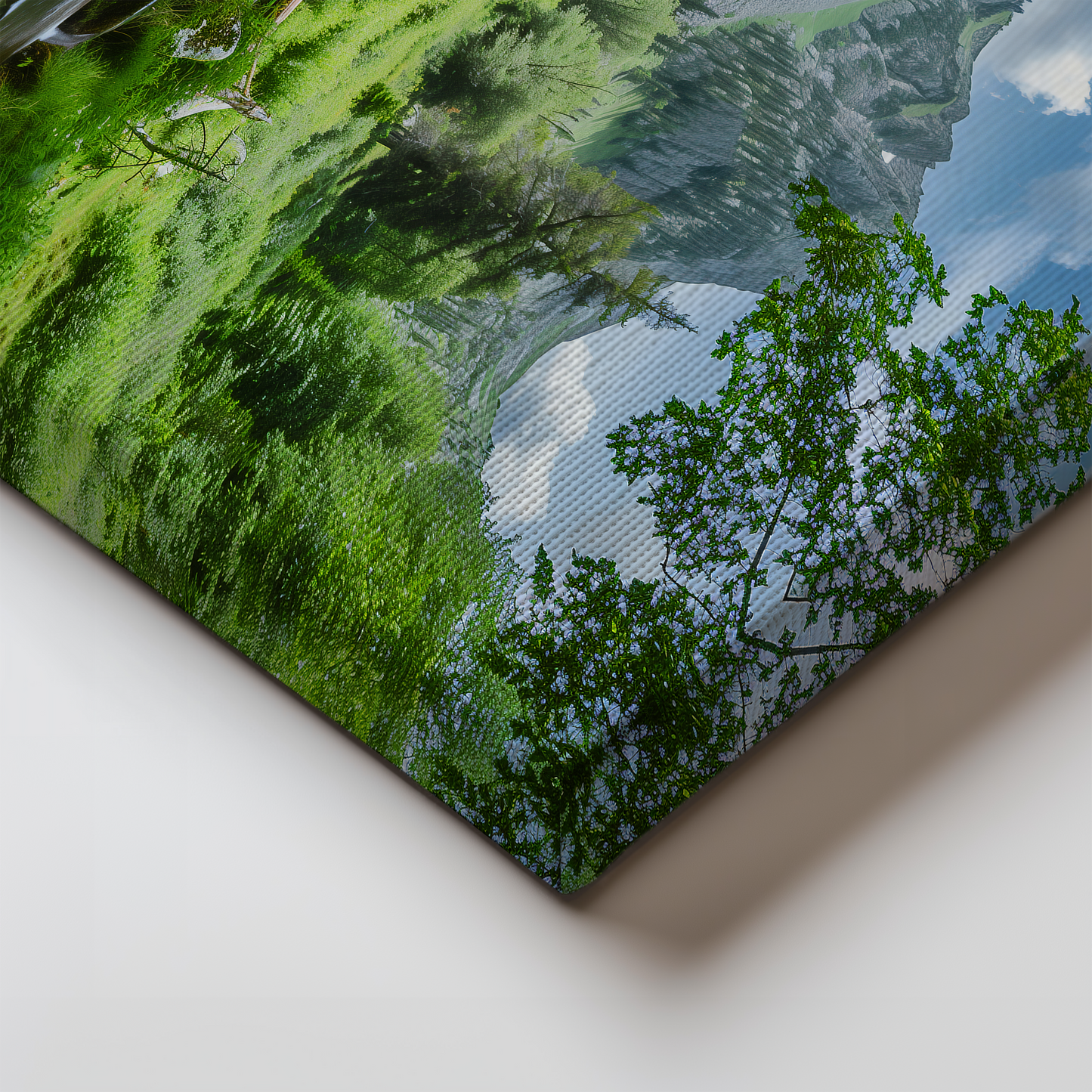 Sunlit Alpine Meadow Stream