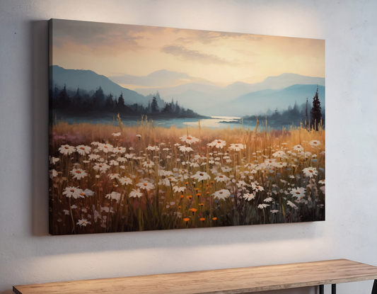 Daisy Bloom in Sunset Meadow