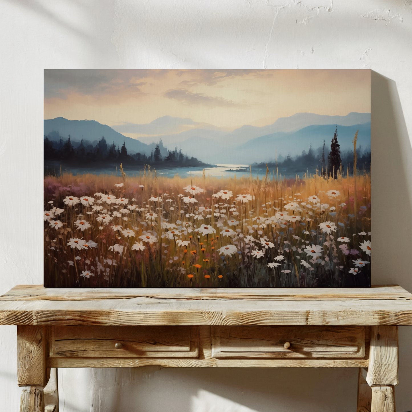 Daisy Bloom in Sunset Meadow