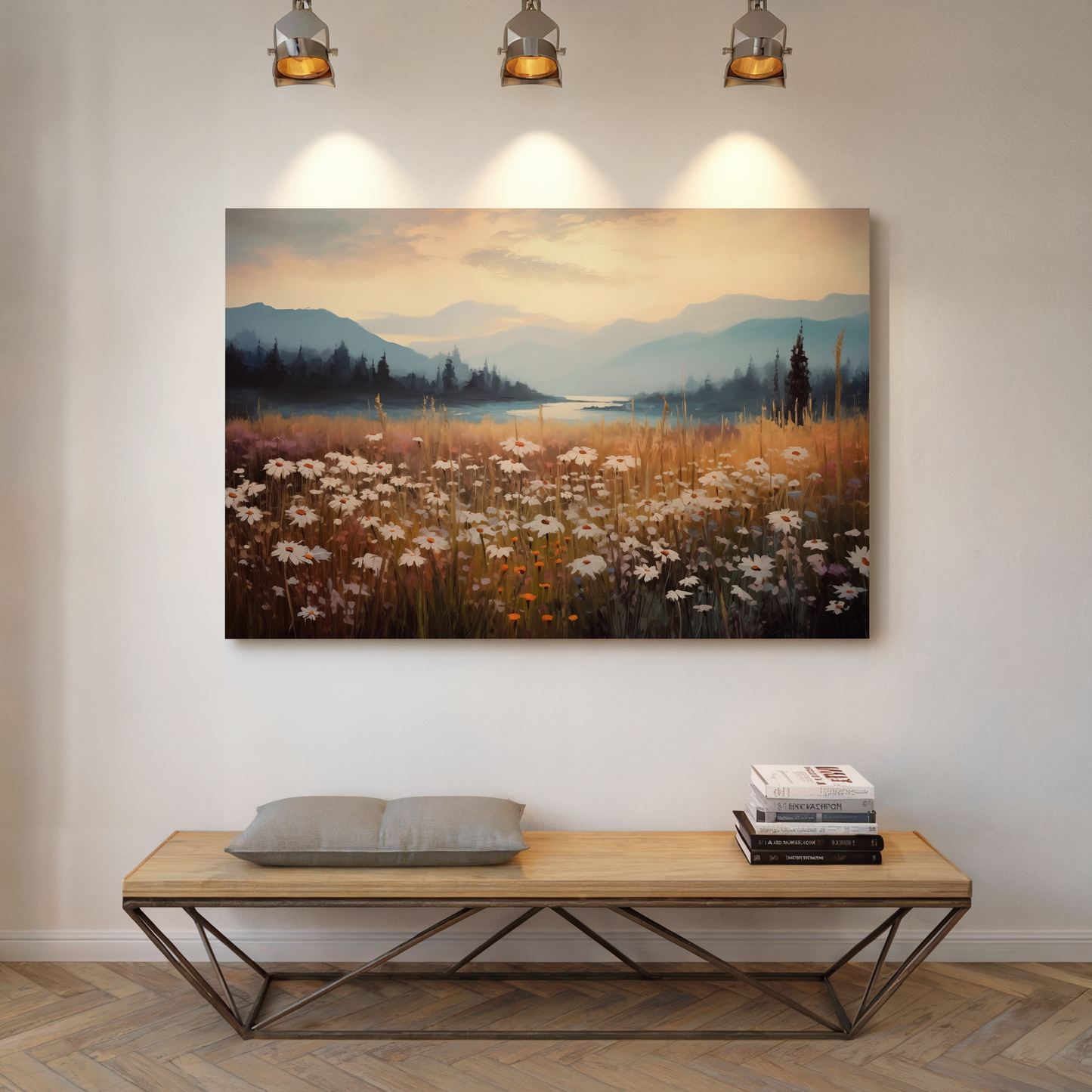 Daisy Bloom in Sunset Meadow