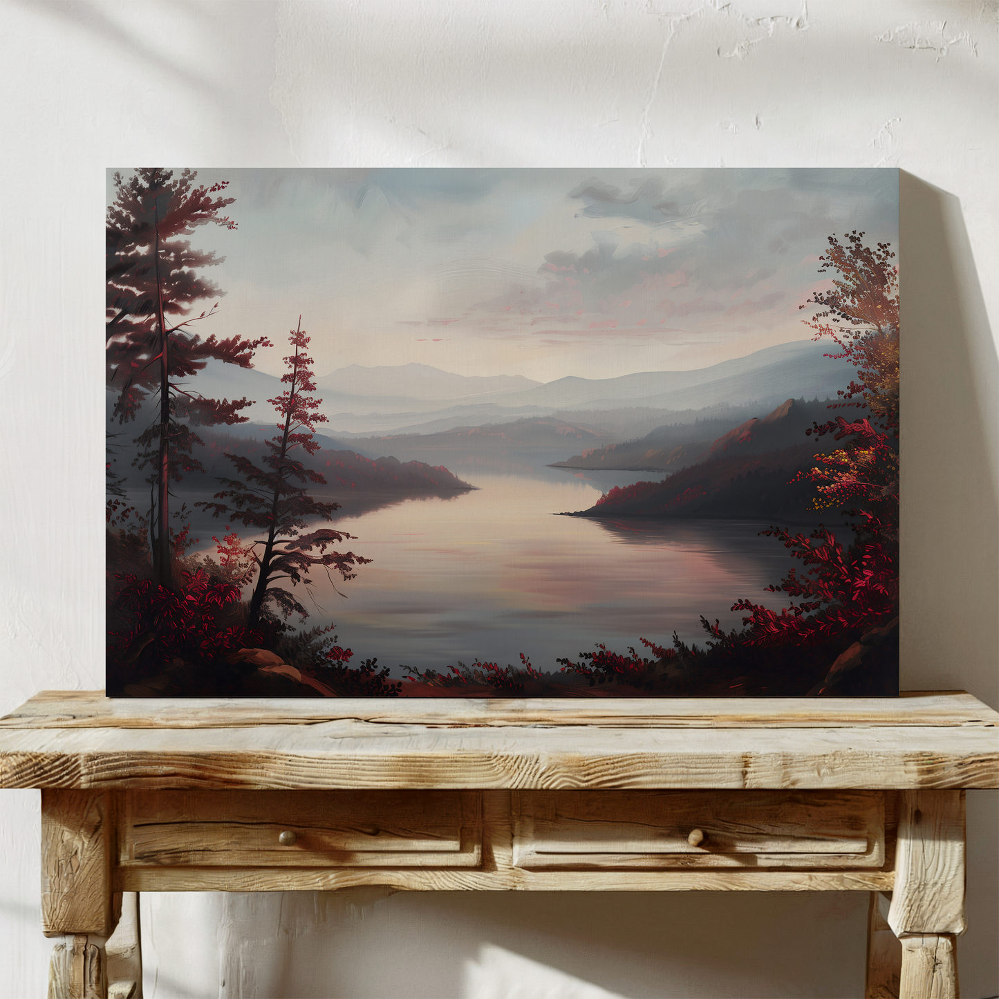 Dreamy Fall Reflection Lake