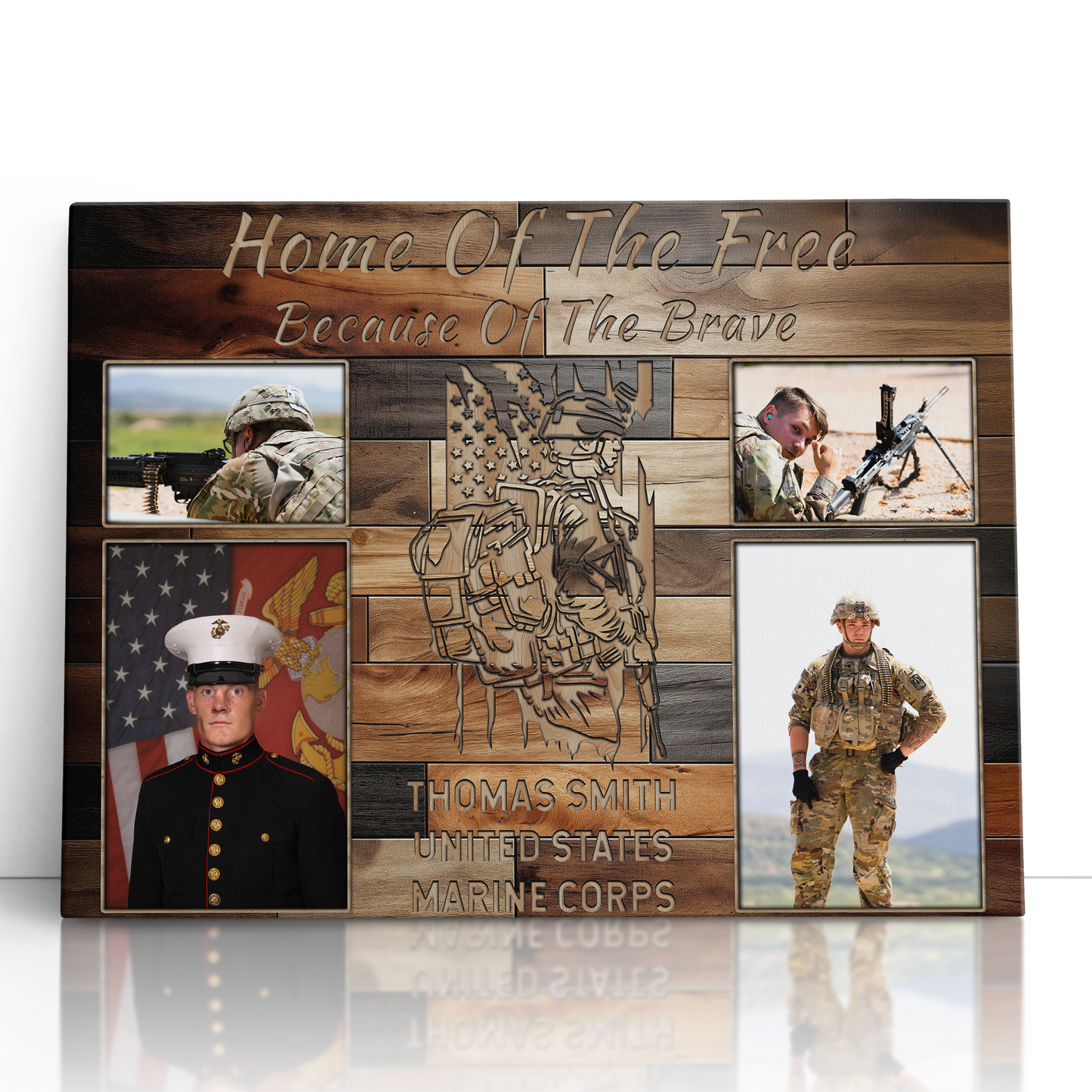 Home Of The Free Military Photo Collage