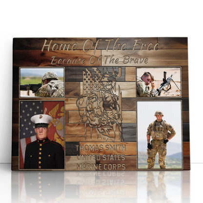 Home Of The Free Military Photo Collage