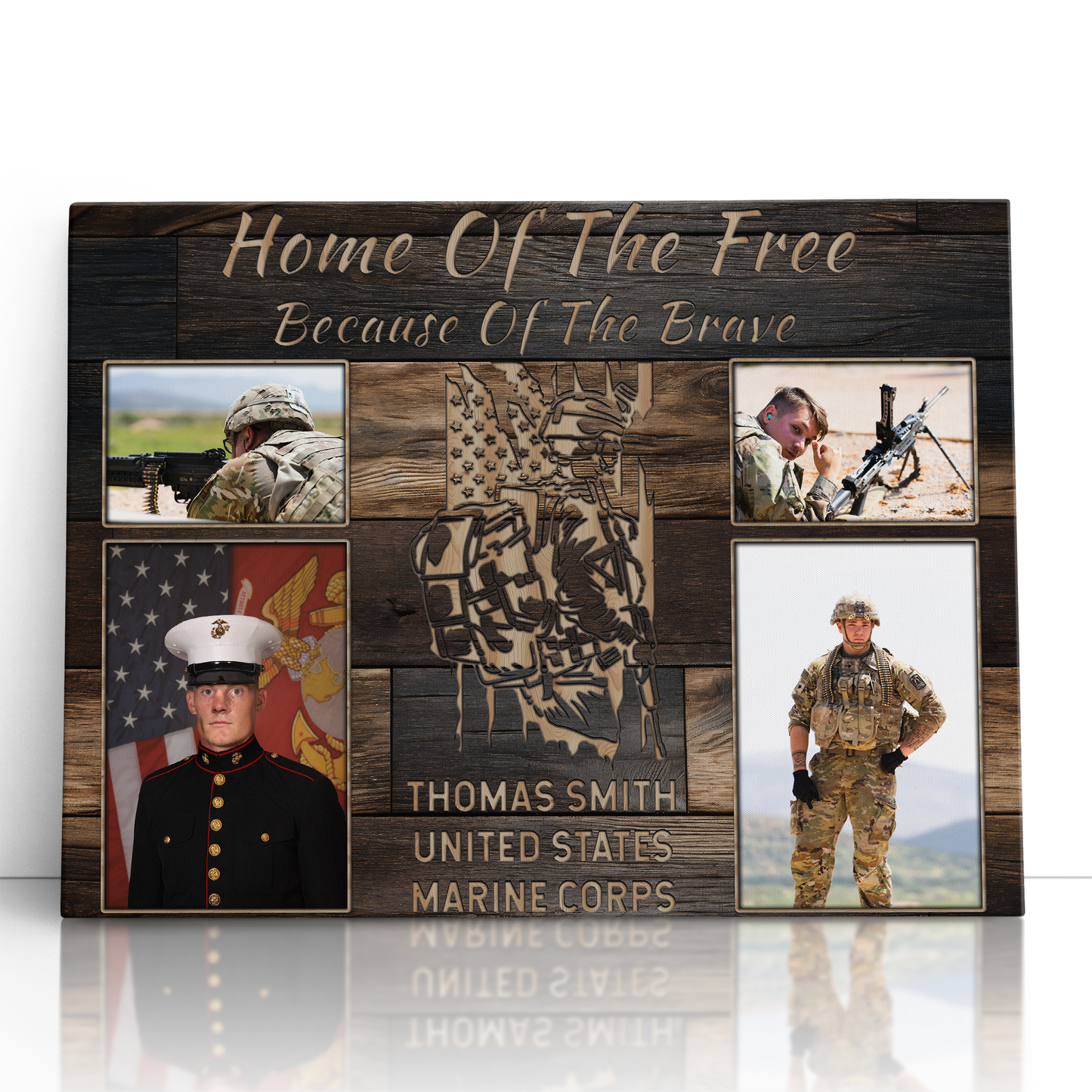 Home Of The Free Military Photo Collage