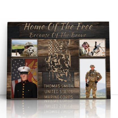Home Of The Free Military Photo Collage