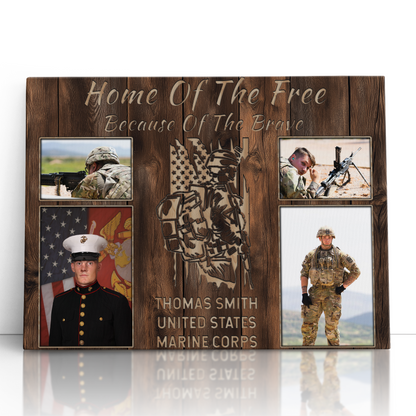 Home Of The Free Military Photo Collage