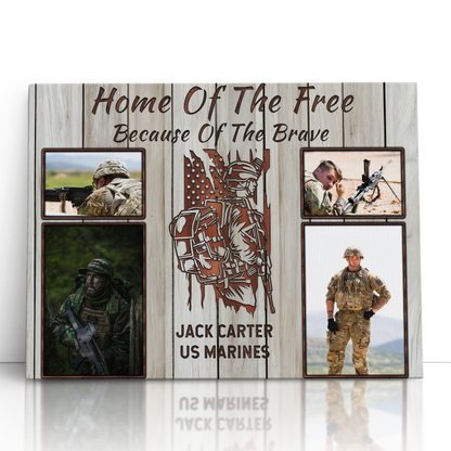 Home Of The Free Military Photo Collage