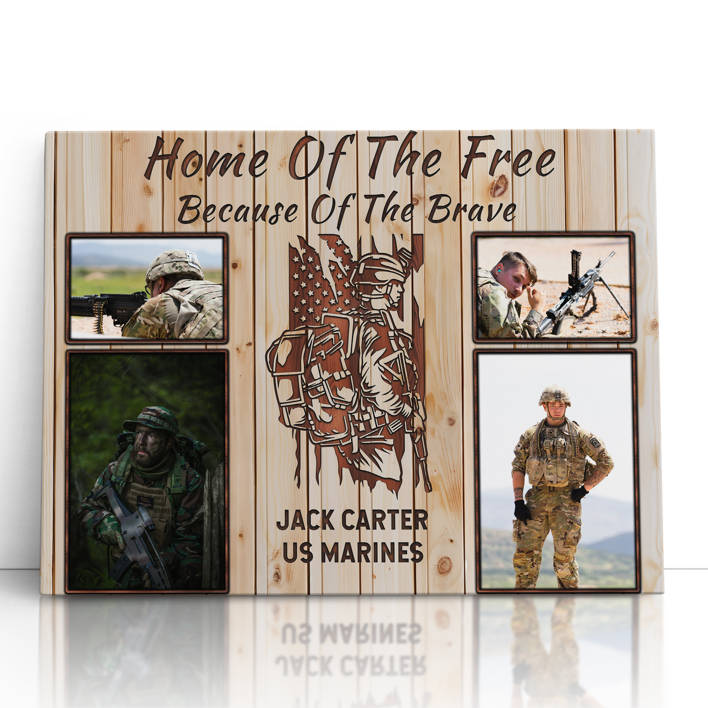 Home Of The Free Military Photo Collage
