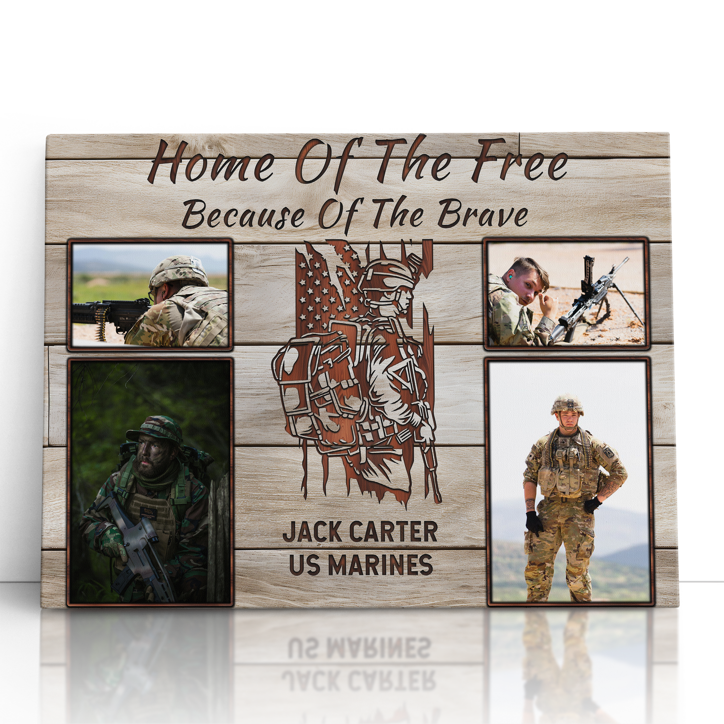 Home Of The Free Military Photo Collage