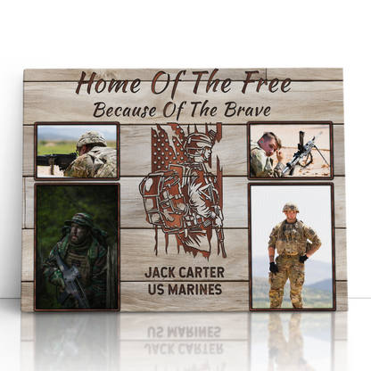 Home Of The Free Military Photo Collage