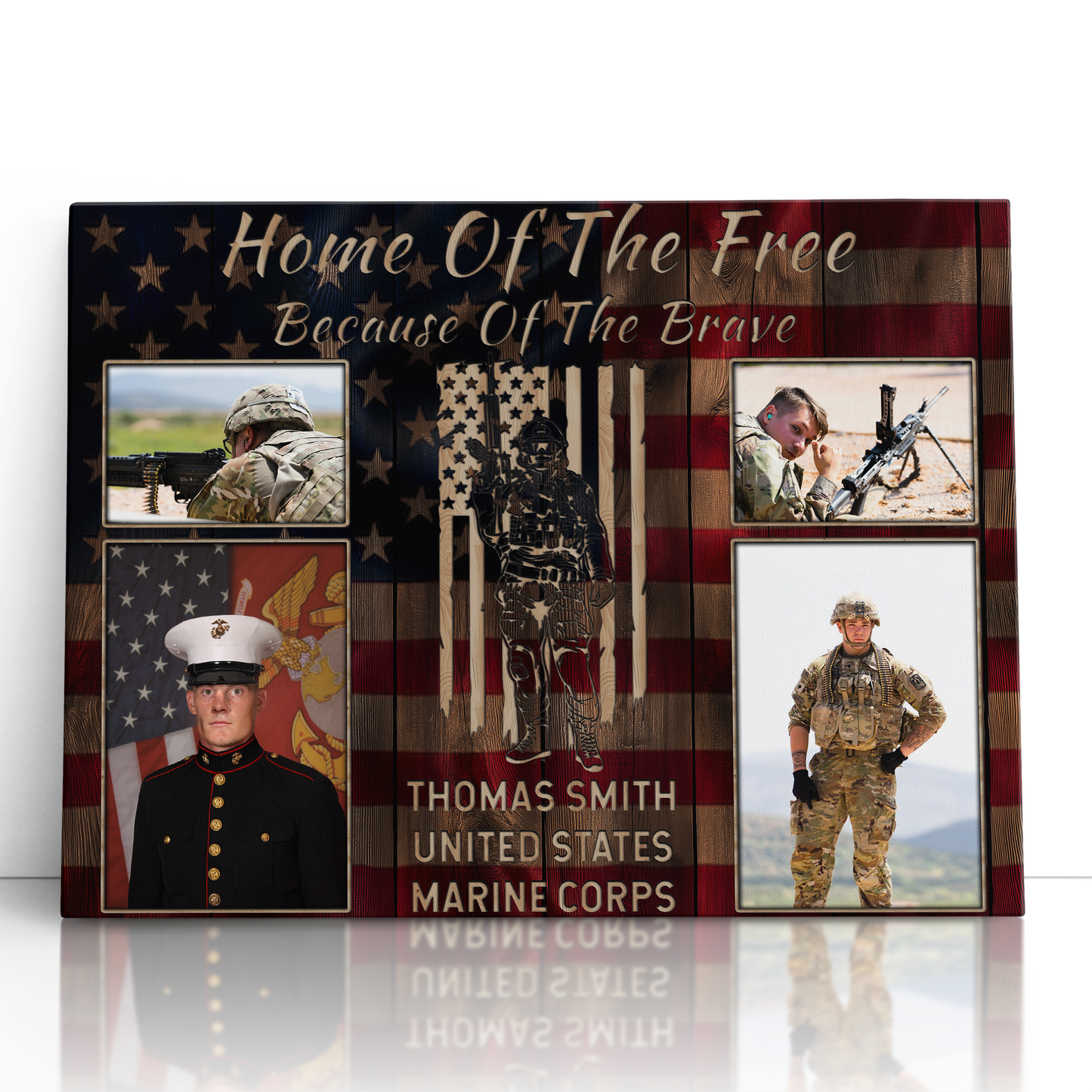 Home Of The Free Military Photo Collage