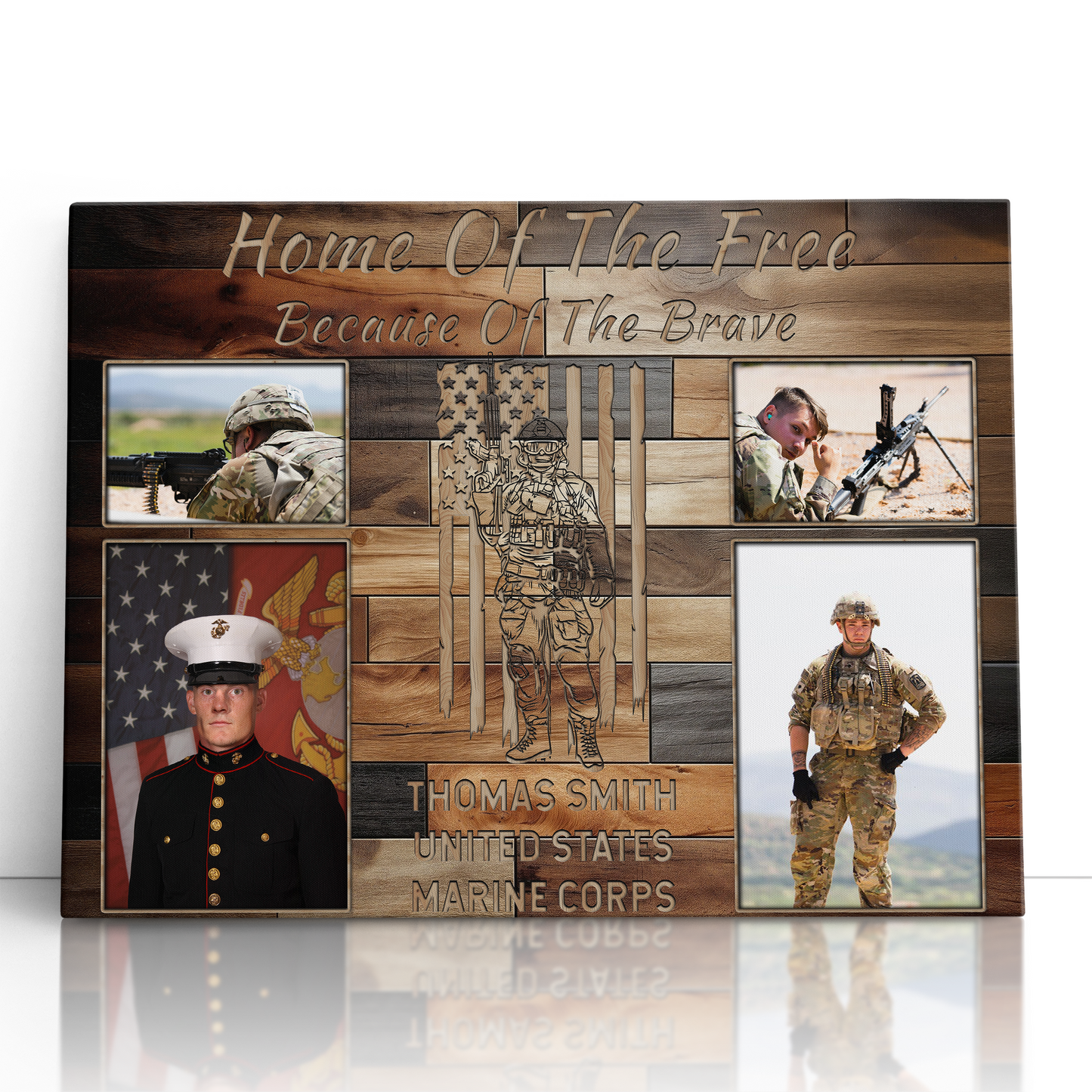 Home Of The Free Military Photo Collage