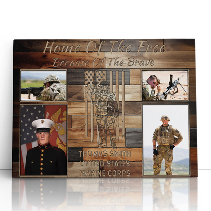 Home Of The Free Military Photo Collage