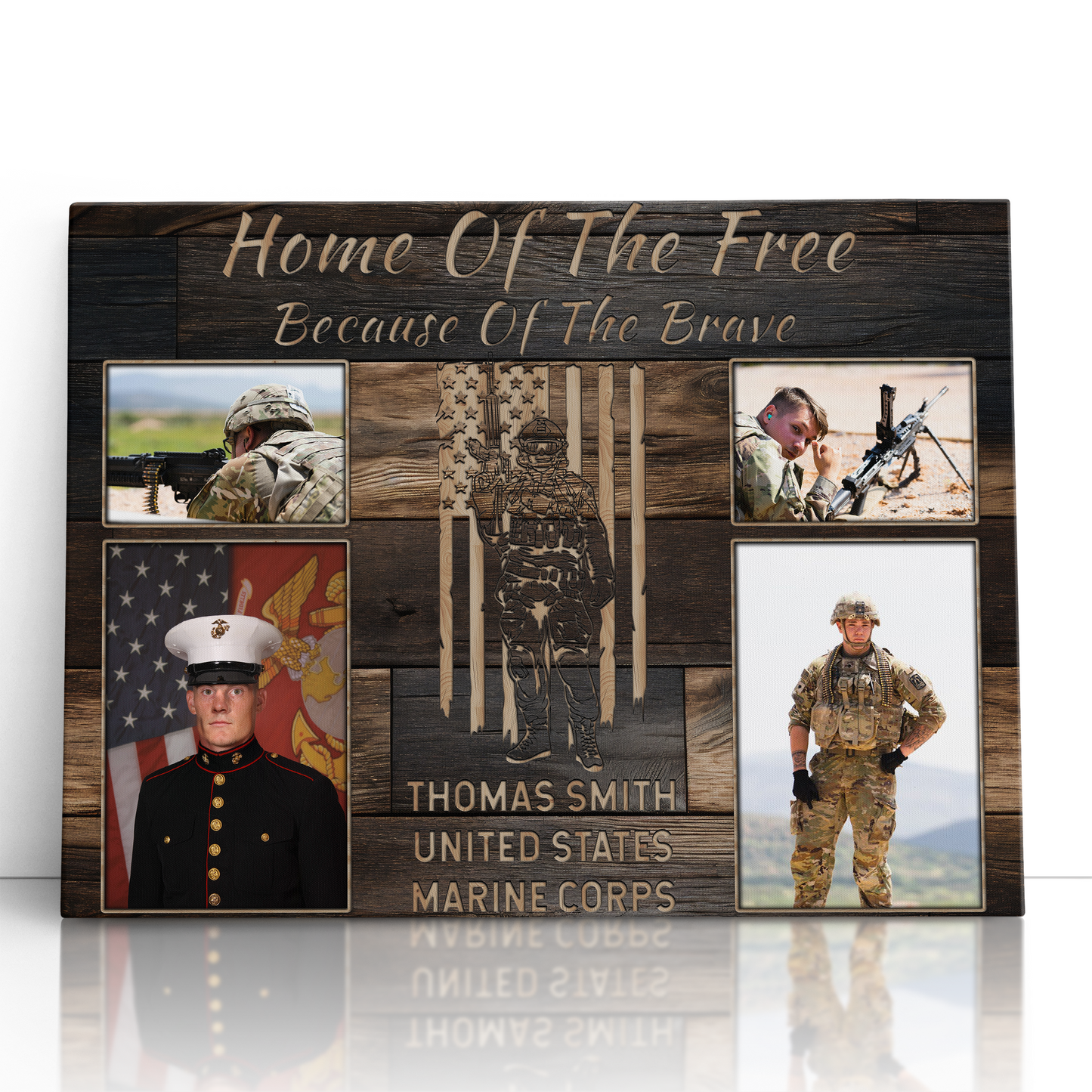 Home Of The Free Military Photo Collage