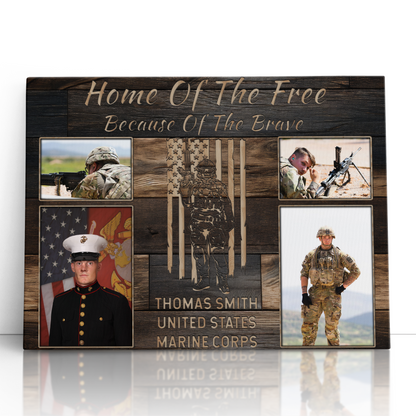 Home Of The Free Military Photo Collage
