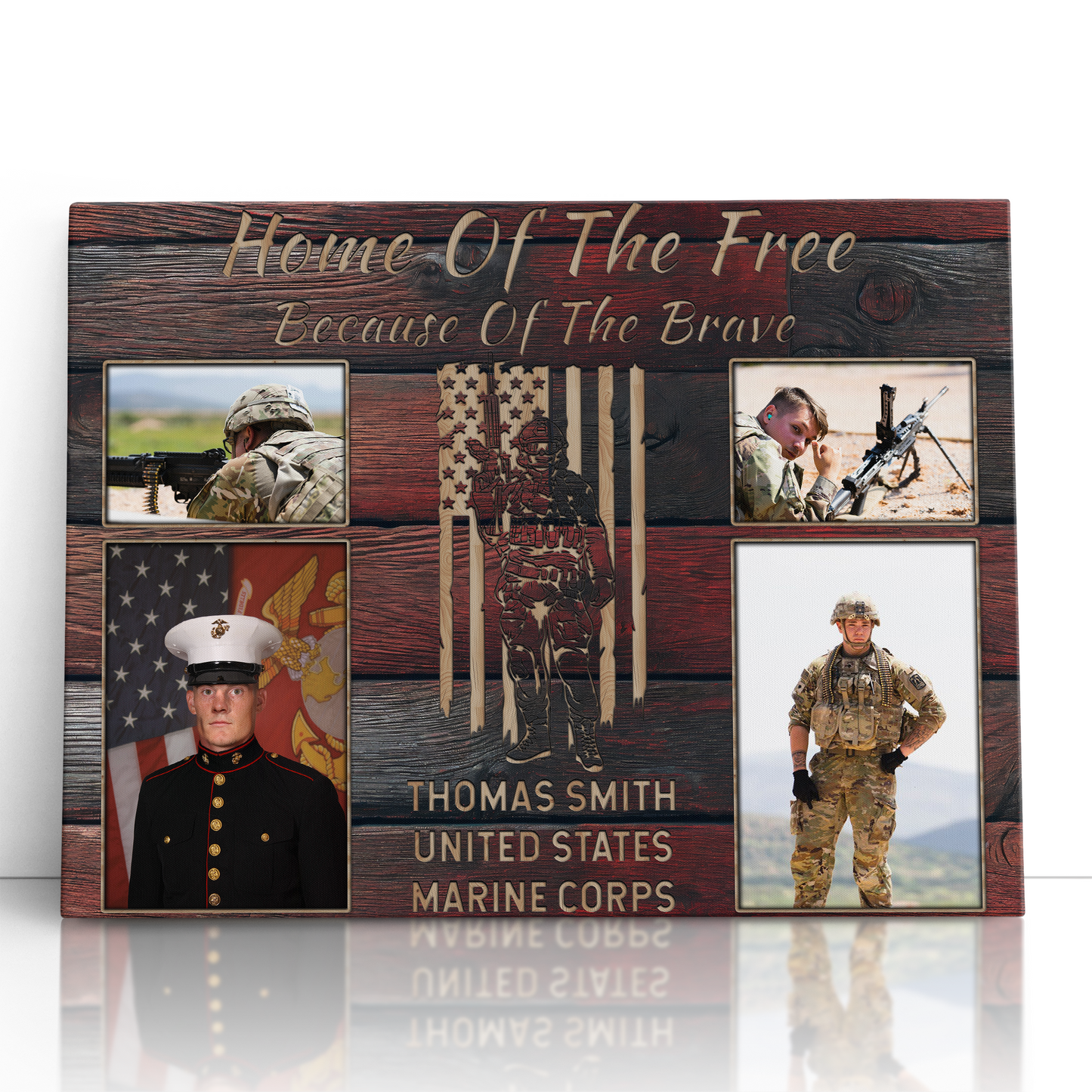Home Of The Free Military Photo Collage