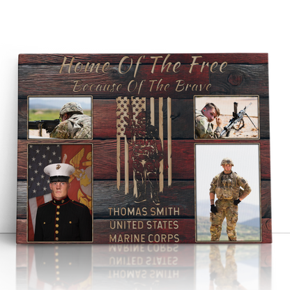 Home Of The Free Military Photo Collage