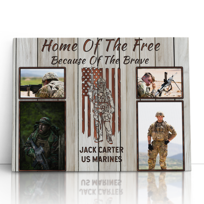 Home Of The Free Military Photo Collage