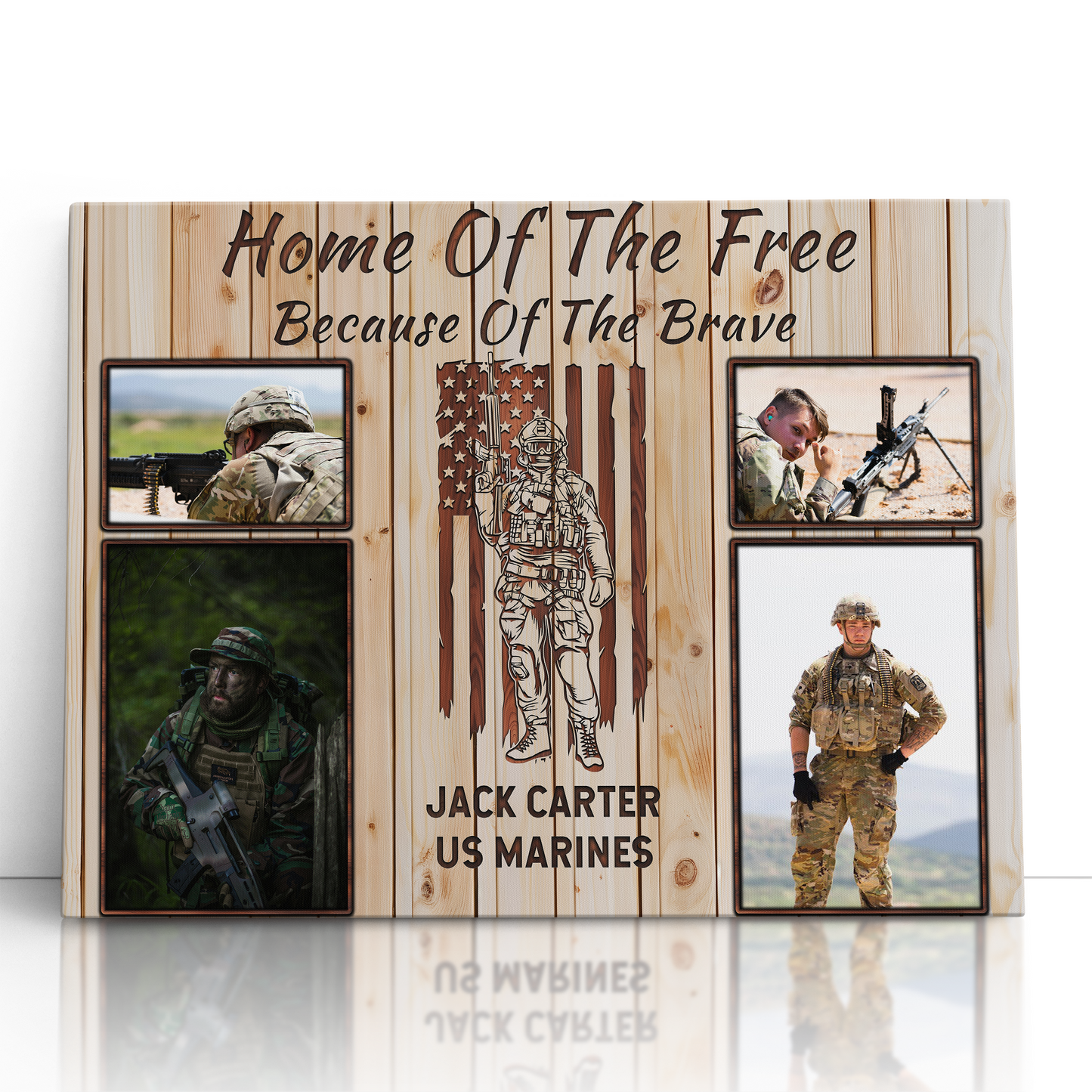 Home Of The Free Military Photo Collage