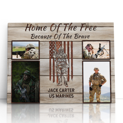 Home Of The Free Military Photo Collage