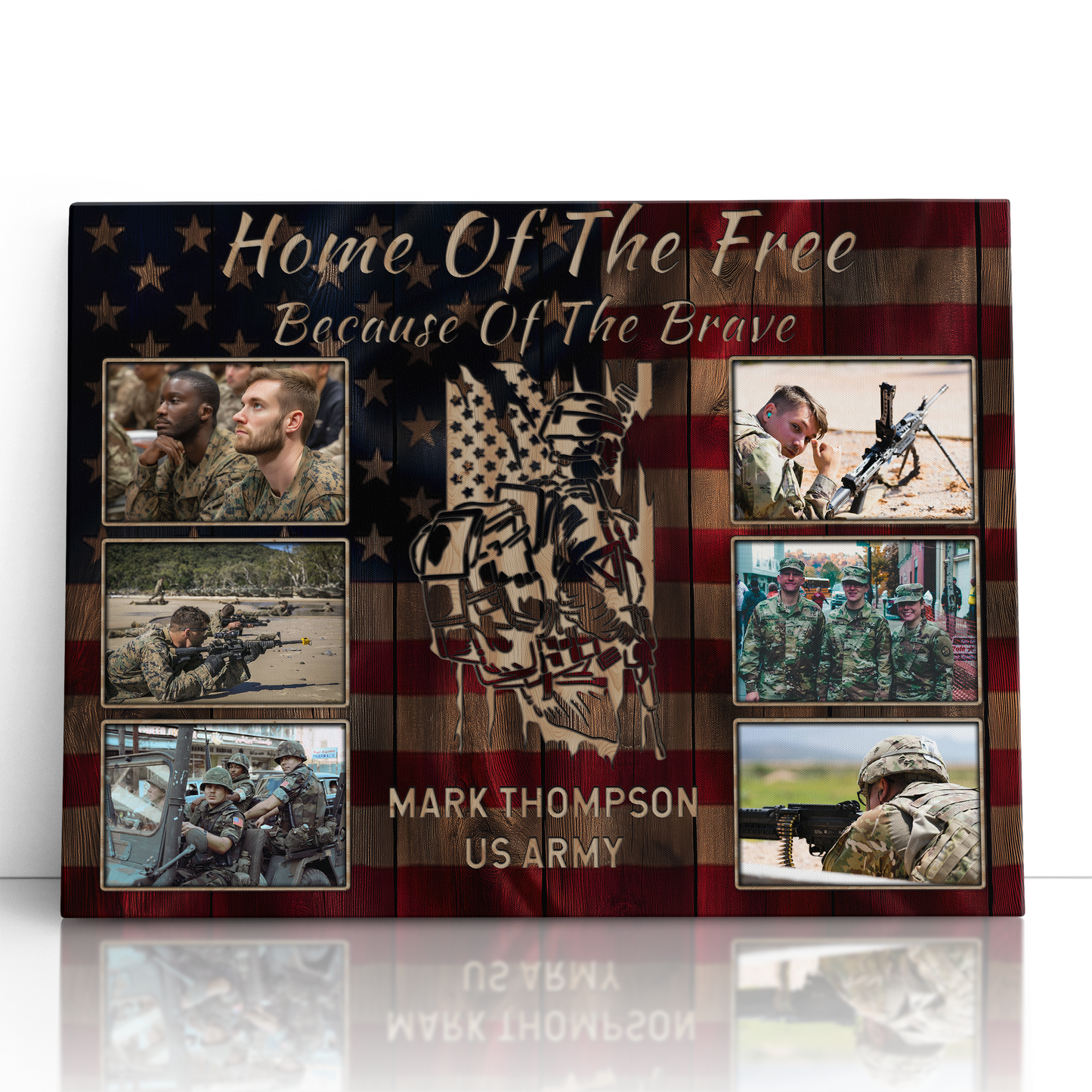 Home Of The Free Military Photo Collage