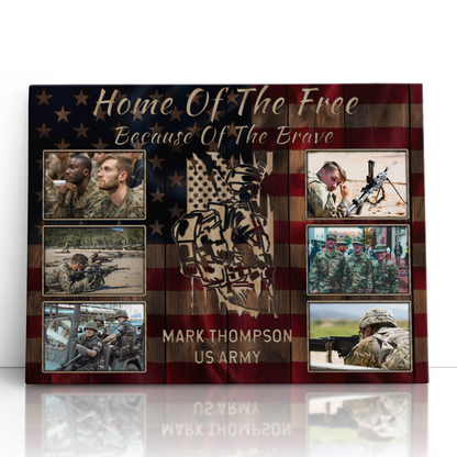 Home Of The Free Military Photo Collage