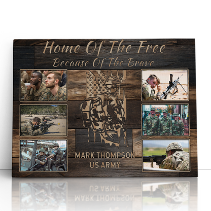 Home Of The Free Military Photo Collage