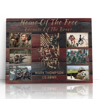 Home Of The Free Military Photo Collage